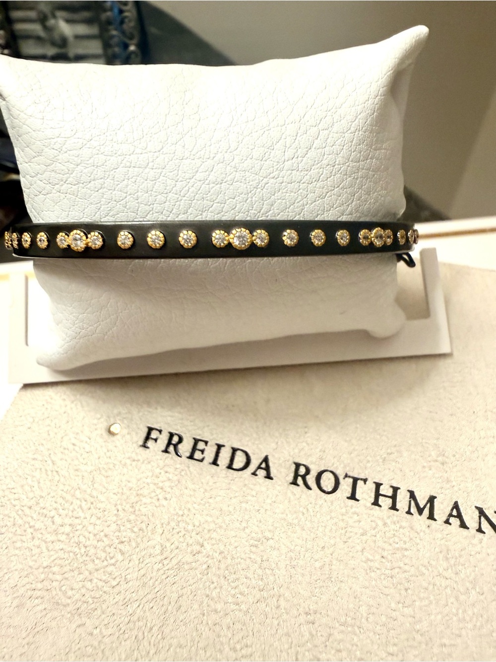 Freida ROTHMAN Stud Hinged Bangle Authentic-Not “Vault”